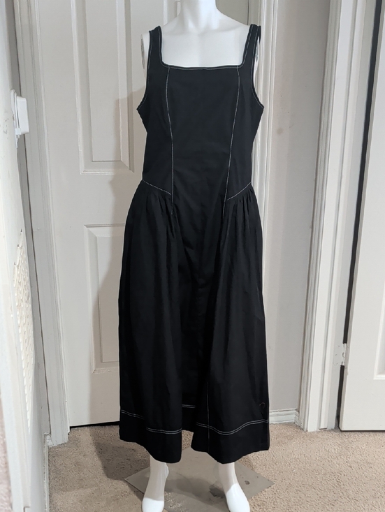 Free Assembly Dresses & Skirts - NWT Free Assembly Black Square Neck Midi Dress with Contrast Stitching XL(16-18)